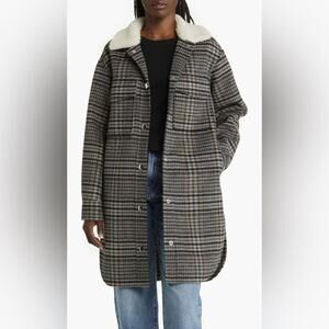 NWT New Rails Jaro Plaid Oversized Wool Blend Jacket Size XS